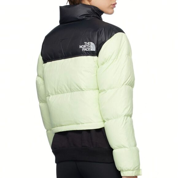 North‎ Face Nuptse Short Down Jacket Lime Cream L NWT IN PACKAGE - Picture 3 of 7